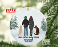 Dog Cat Pet Owner Engaged Couple Personalized Christmas Ornament First Engagement Announcement Custom Lover Gift Fur Holiday Rescue Breeds