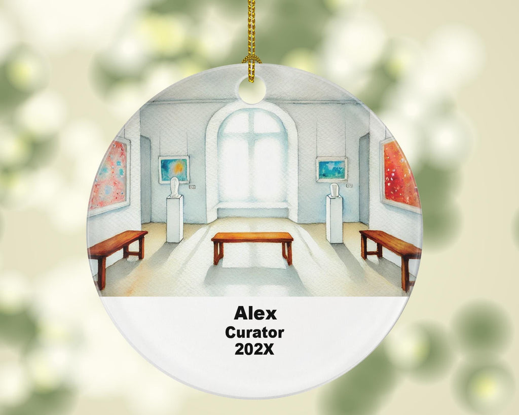 Personalized Curator Ornament – Custom Museum Ornament – Art Gallery Curator Gift with Name and Year
