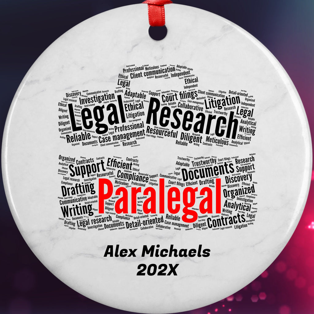 Paralegal Personalized Christmas Ornament
