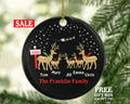 Family of 5 Personalized Christmas Ornament - Five Xmas Reindeer Deer Mother Father New Baby Girl Boy Children Kids Wife Husband Name Gifts