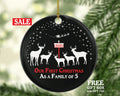 Our First Christmas As A Family Of 5 Five Ornament Deer Reindeer Kids Children Mom Dad New Mommy Daddy Baby Girl Boy Father Mother Newborn