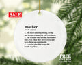 Mother Definition Christmas Ornament, Funny New mom  First Pregnancy, Christmas Tree Ornament