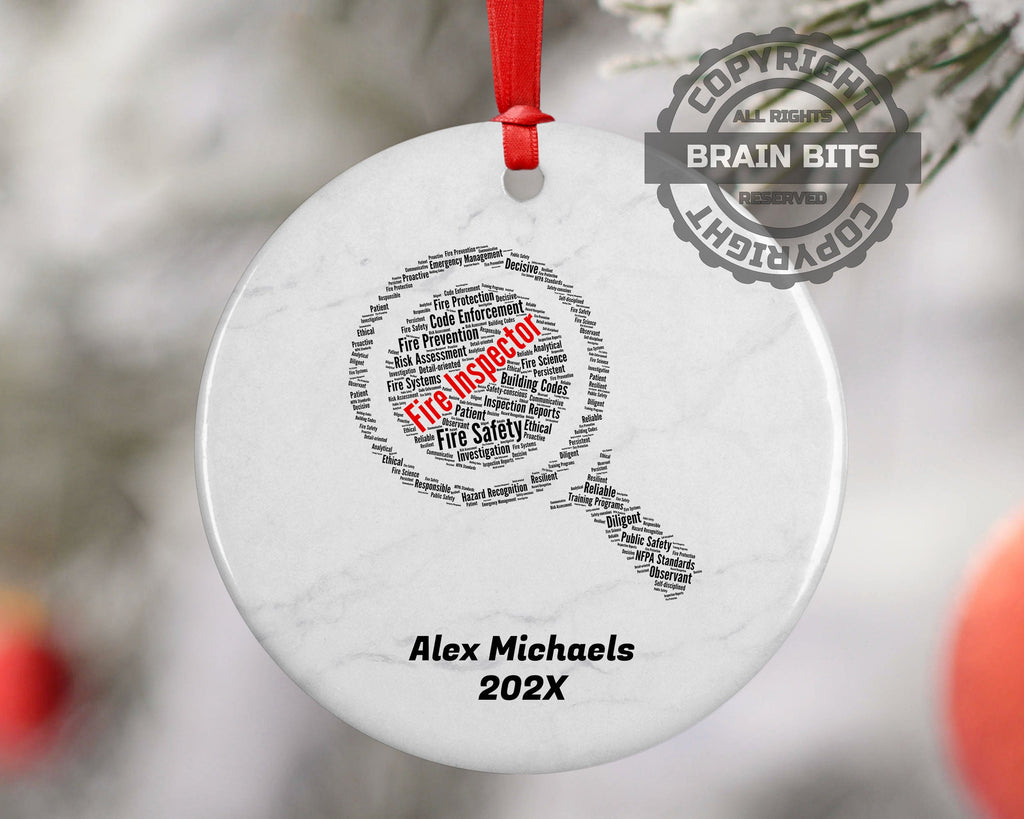 Fire Inspector Personalized Christmas Ornament