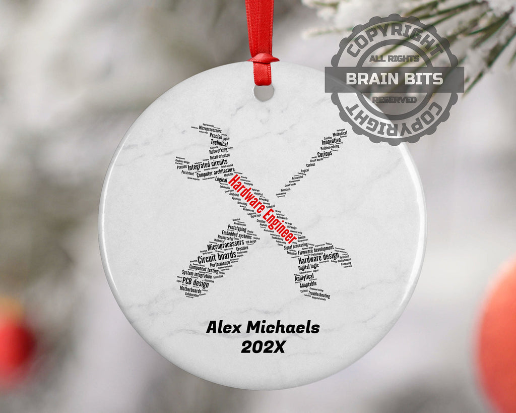 Hardware Engineer Personalized Christmas Ornament