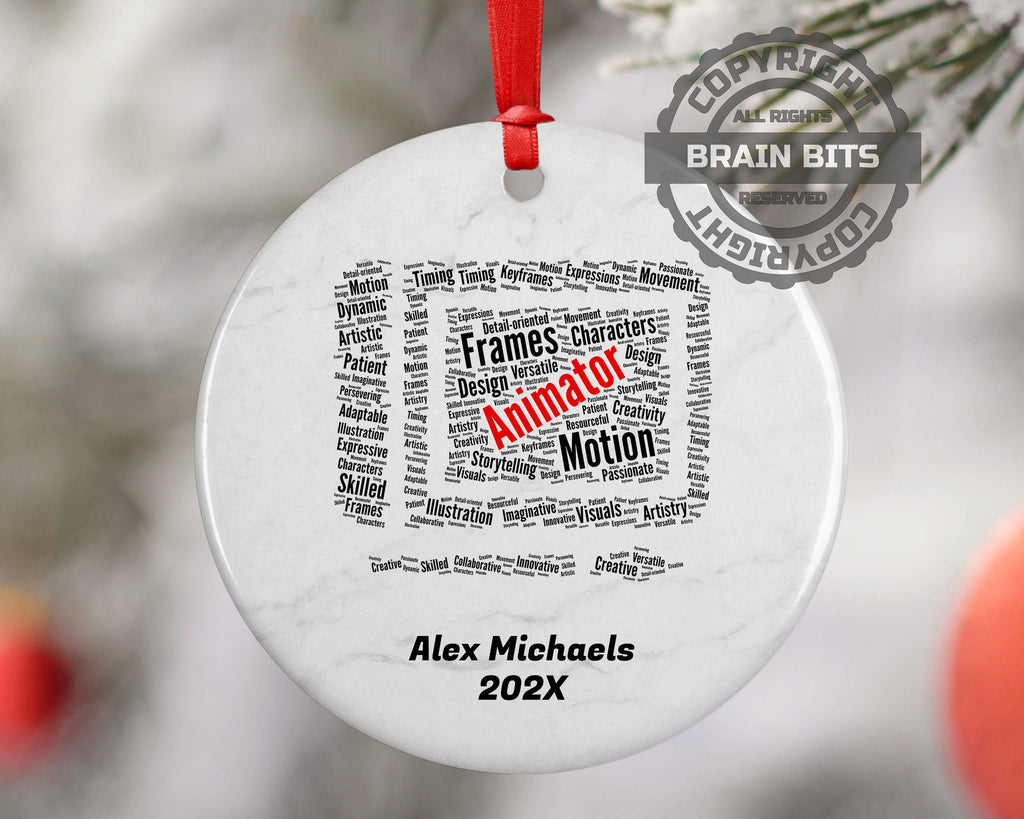 Animator Personalized Christmas Ornament