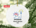 Engineer Christmas Ornament Personalized, Engineer Custom Name Year Gift
