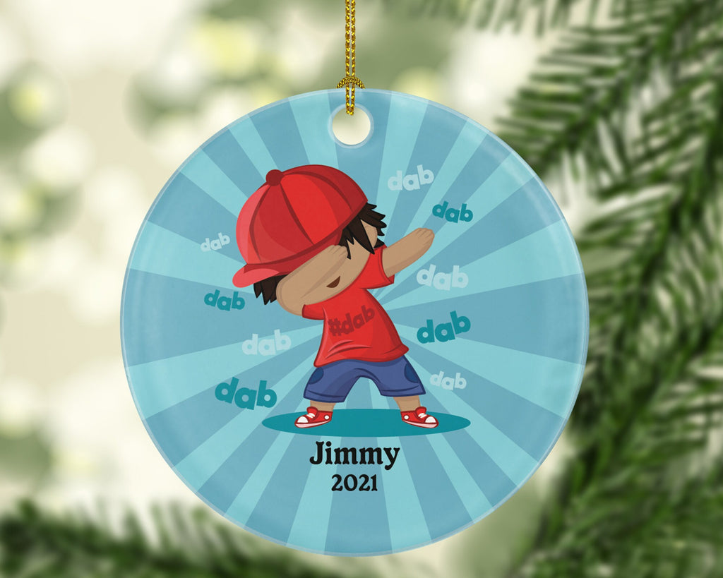 Dabbing Boy Personalized Christmas Ornament / Dabbing Boy Personalized Christmas Ornament / Dance Boy / Dabbing Ornament / Dab Ornament