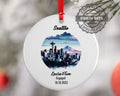 Seattle Ornament, Engagement, Married, Travel, Gift for Engaged Couple, Engagement Gift, Trip, Vacation Souvenir