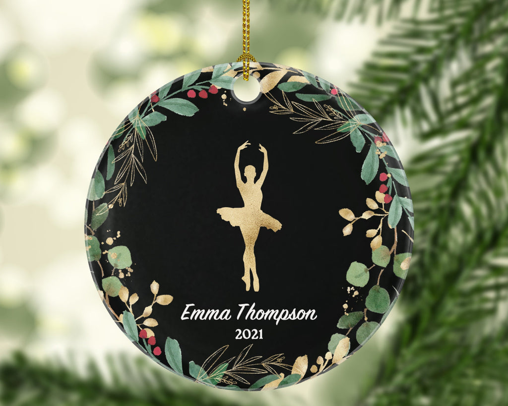 Ballerina Girl Christmas Ornament Personalized - Gift for Dancer Ballet Dance Do Perform Gift for Ballerina
