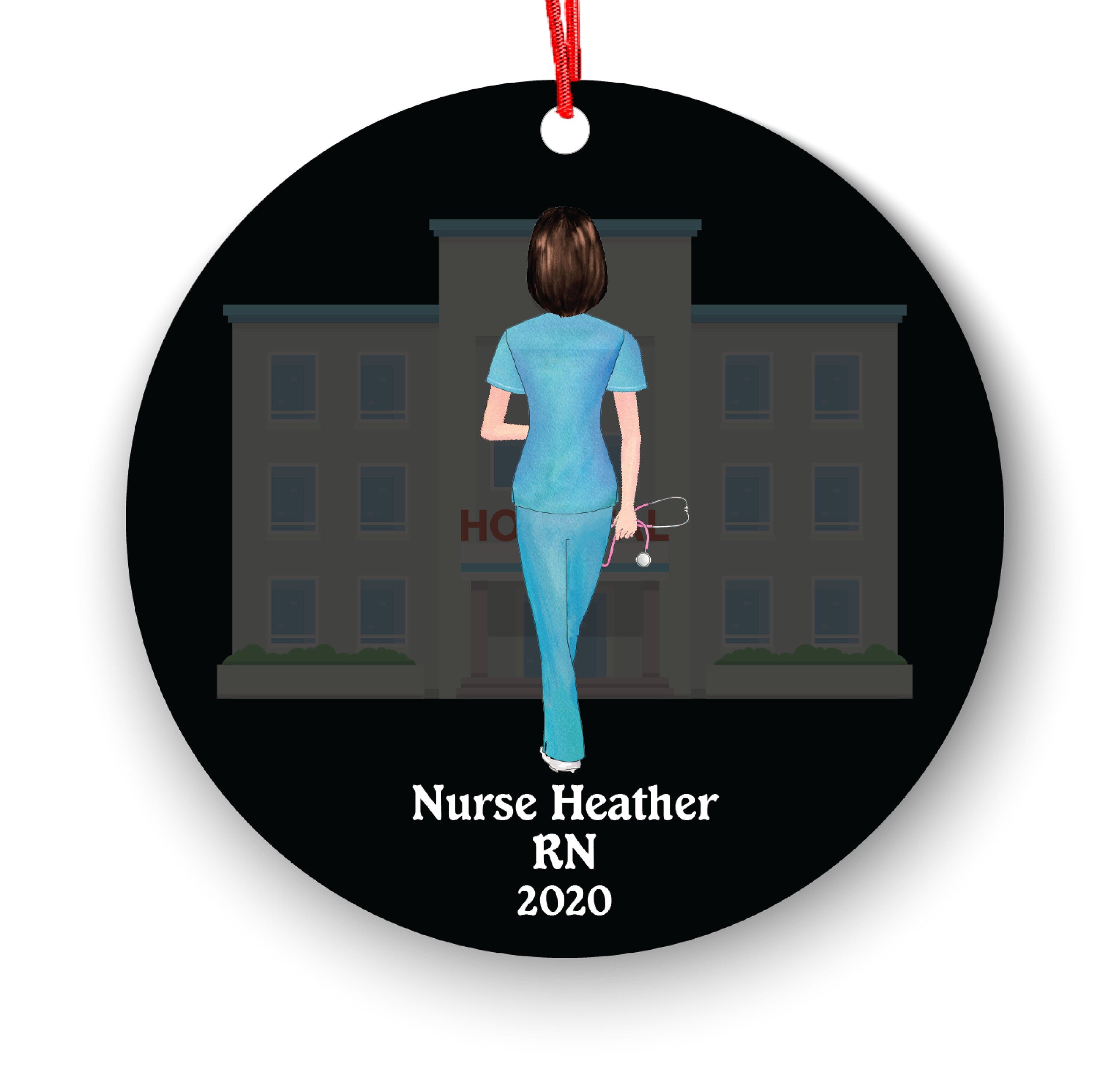 Personalized Nurse Medical Doctor Scrub Christmas Ornament Therapist Physician Orthopedist Pandemic Quarantine Covid Coronavirus MD Custom