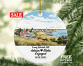 Long Island New York Christmas Ornament Personalized, NY Engaged Married Family Together Couple Travel Honeymoon Wedding Engagement Marriage