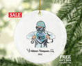 Hero Medical Doctor Christmas Ornament Personalized Health Worker Gift from Patient for Nurse Physical Therapist Practitioner MD RN PT