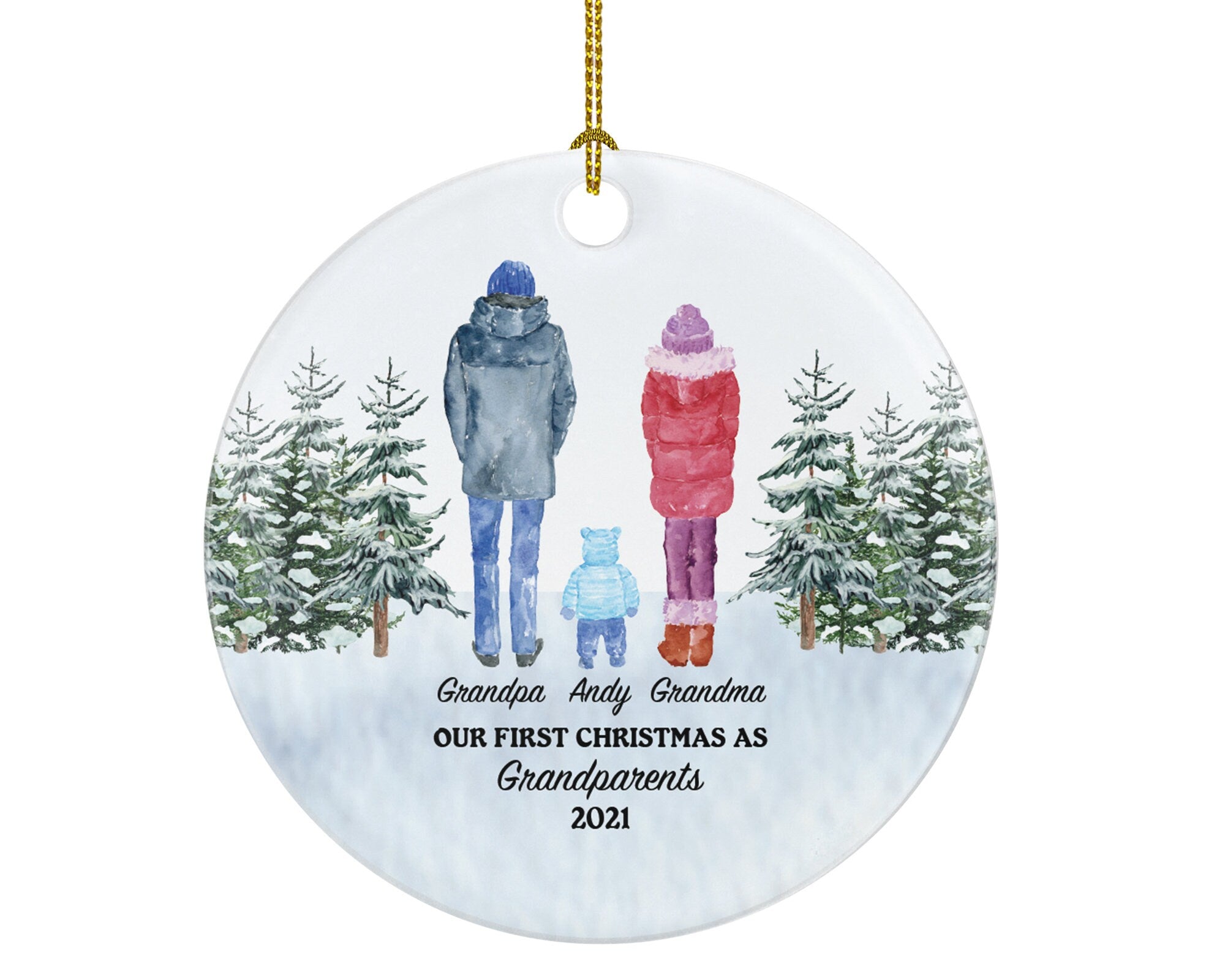 Grandparents First Christmas Ornament Personalized, First Christmas As Grandparents Ornament, New Grandparents Gift