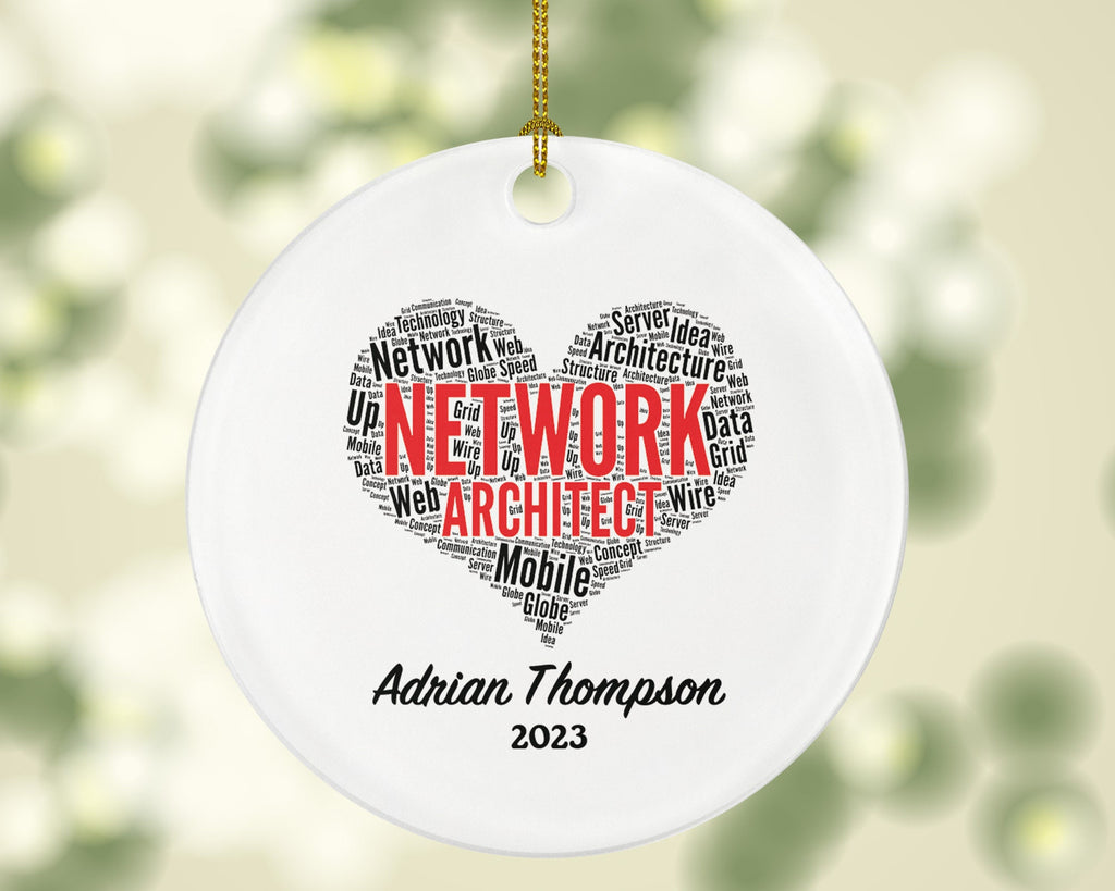 Network Architect Christmas Ornament Personalized - Network Architecture Specialist Custom Name Gift