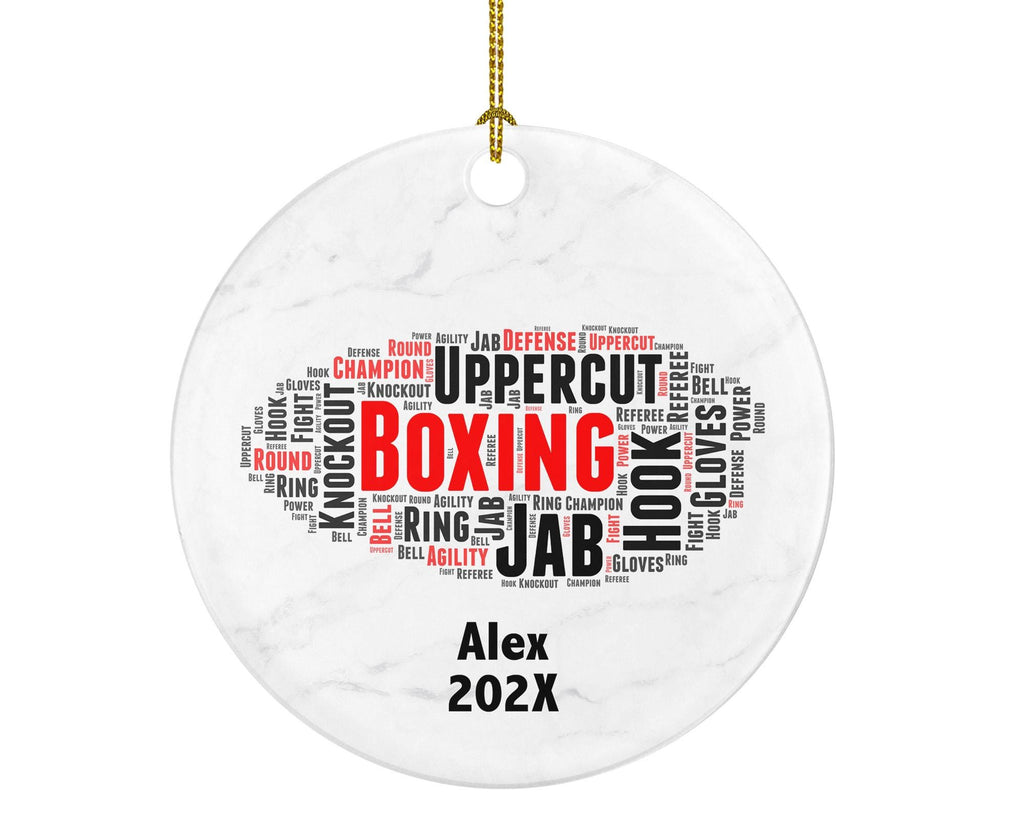 Personalized Boxing Christmas Ornament – Custom Sports Gift – Fighter Ornament – Boxing Fan Holiday Keepsake