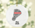 Personalized Badminton Christmas Ornament – Custom Sports Gift – Racket and Shuttlecock Ornament – Player Holiday Keepsake