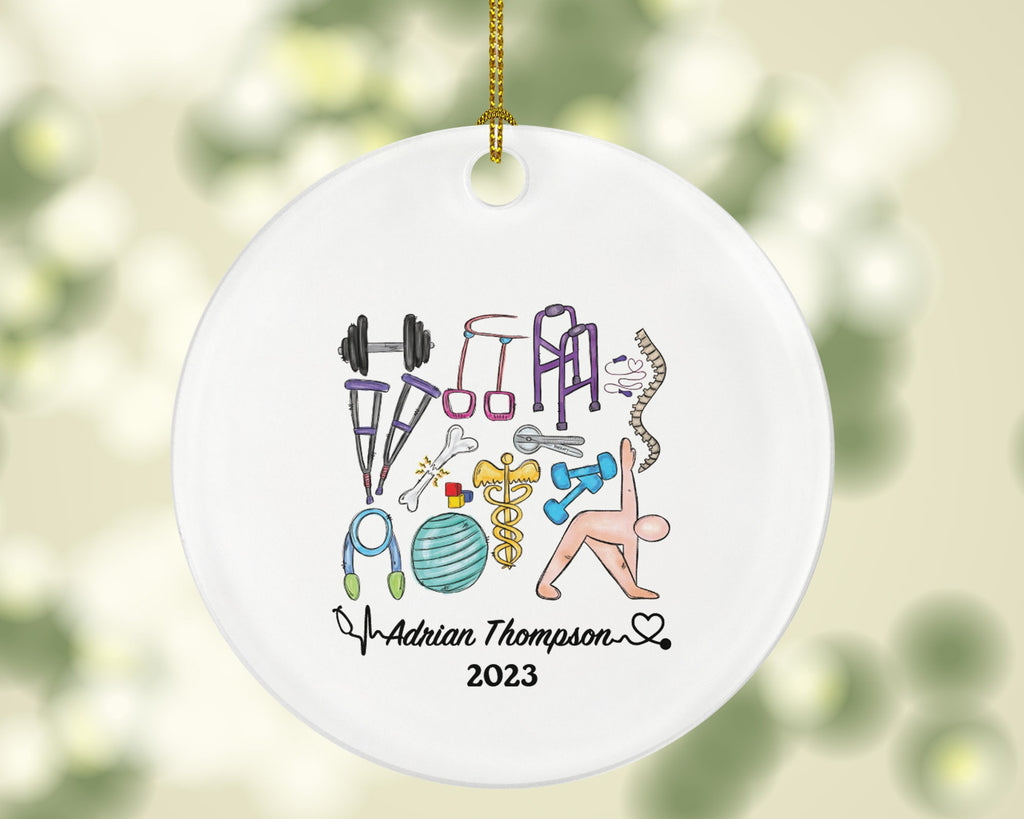 Orthopedic Physician Christmas Ornament Personalized, Manual Physical Therapist Medical Spinal Orthopedist Chiropractor Physiotherapist Gift