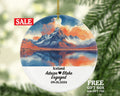 Iceland Christmas Ornament Personalized - Iceland Engaged Married Family Together Couple Travel Honeymoon Engagement Marriage