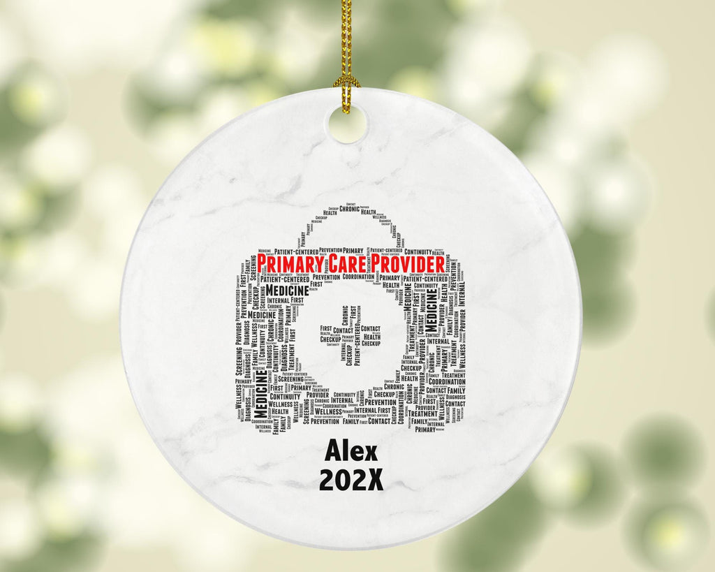 Personalized Primary Care Provider Christmas Ornament – Custom Medical Gift – PCP Doctor Ornament – Healthcare Holiday Keepsake