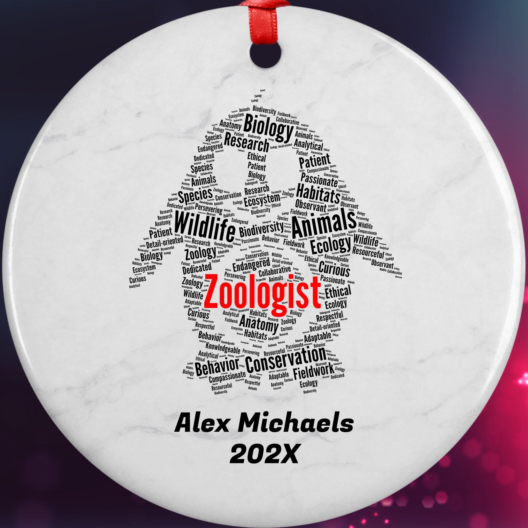 Zoologist Personalized Christmas Ornament