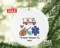Emergency Medical Technician  EMT Christmas Ornament Personalized - Fist Responder Ambulance Custom Name Year Holiday Gift