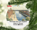 Newcastle upon Tyne England Christmas Ornament – Personalized United Kingdom Keepsake, Custom Couple Gift for Wedding or Honeymoon