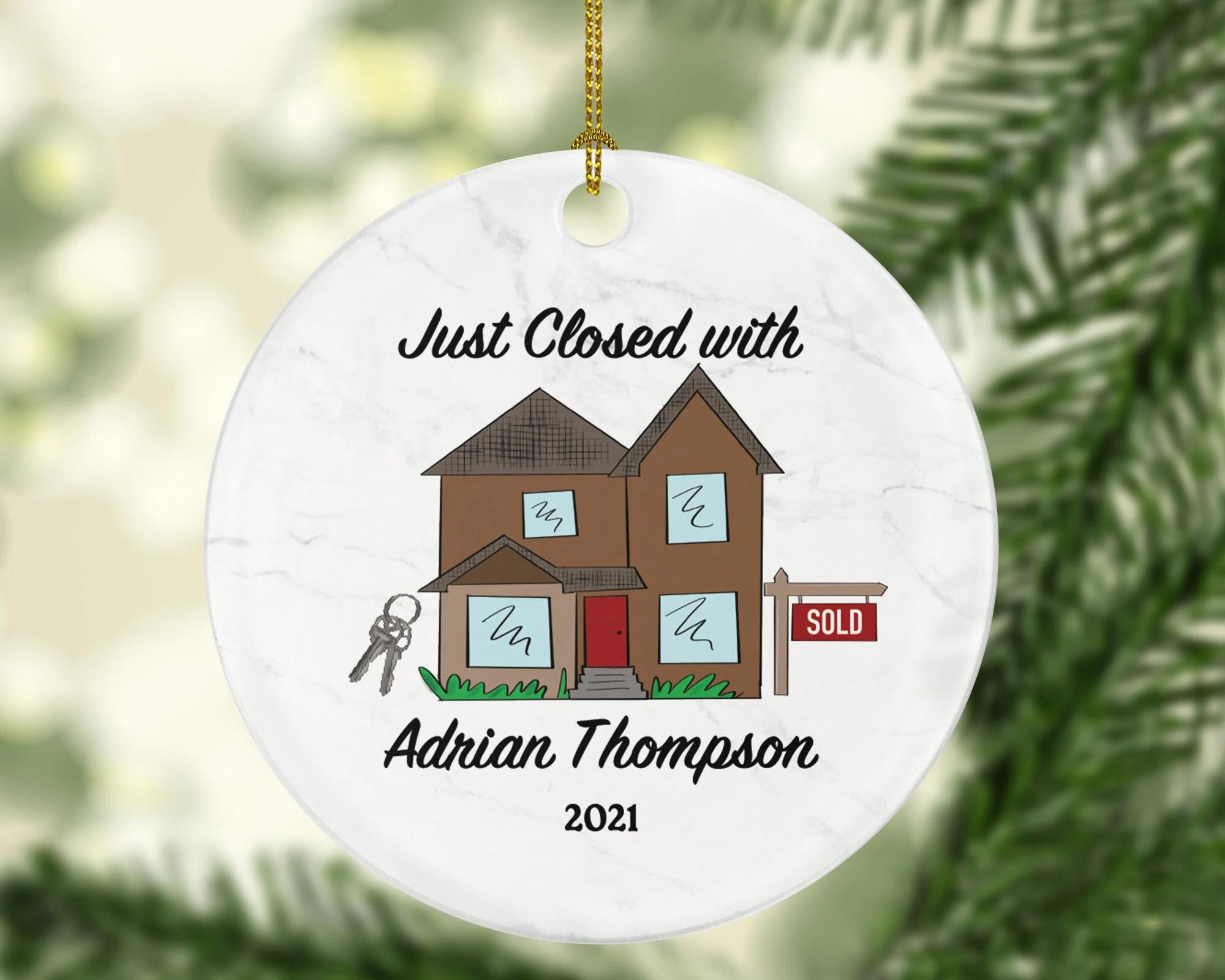 Realtor Real Estate Agent Personalized Ornament - House Broker Personalized Ornament- New Real Estate Seller Christmas Ornament