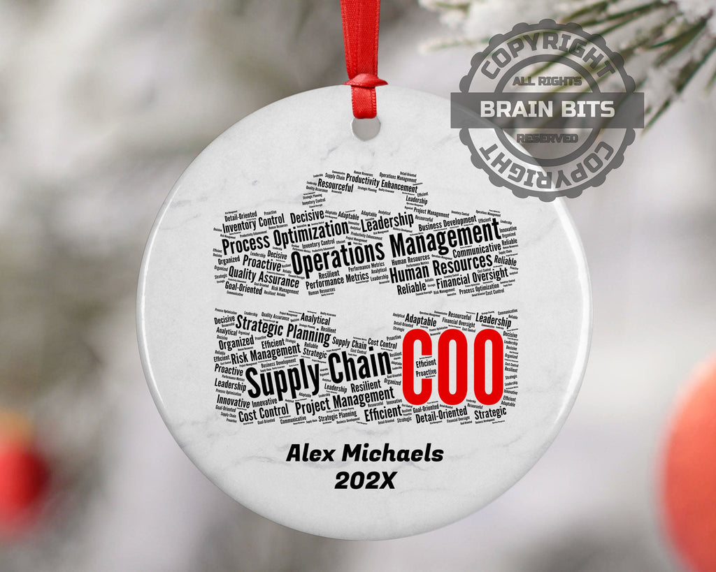 Chief operating officer COO Personalized Christmas Ornament