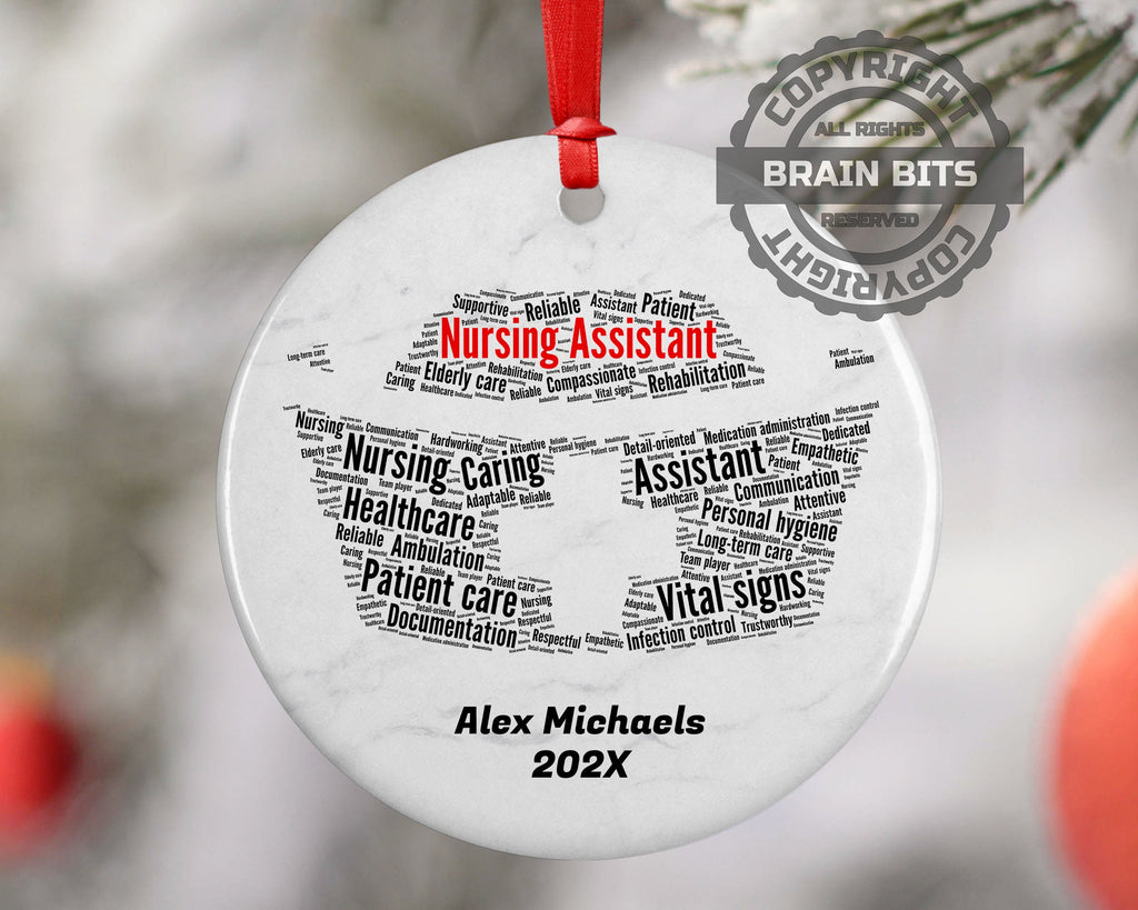 Certified Nursing Assistant Personalized Christmas Ornament