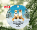 First Christmas Engaged Custom Ornament - Personalized Engagement Announcement Couple Gift - Custom Date Name - Future Husband Wife