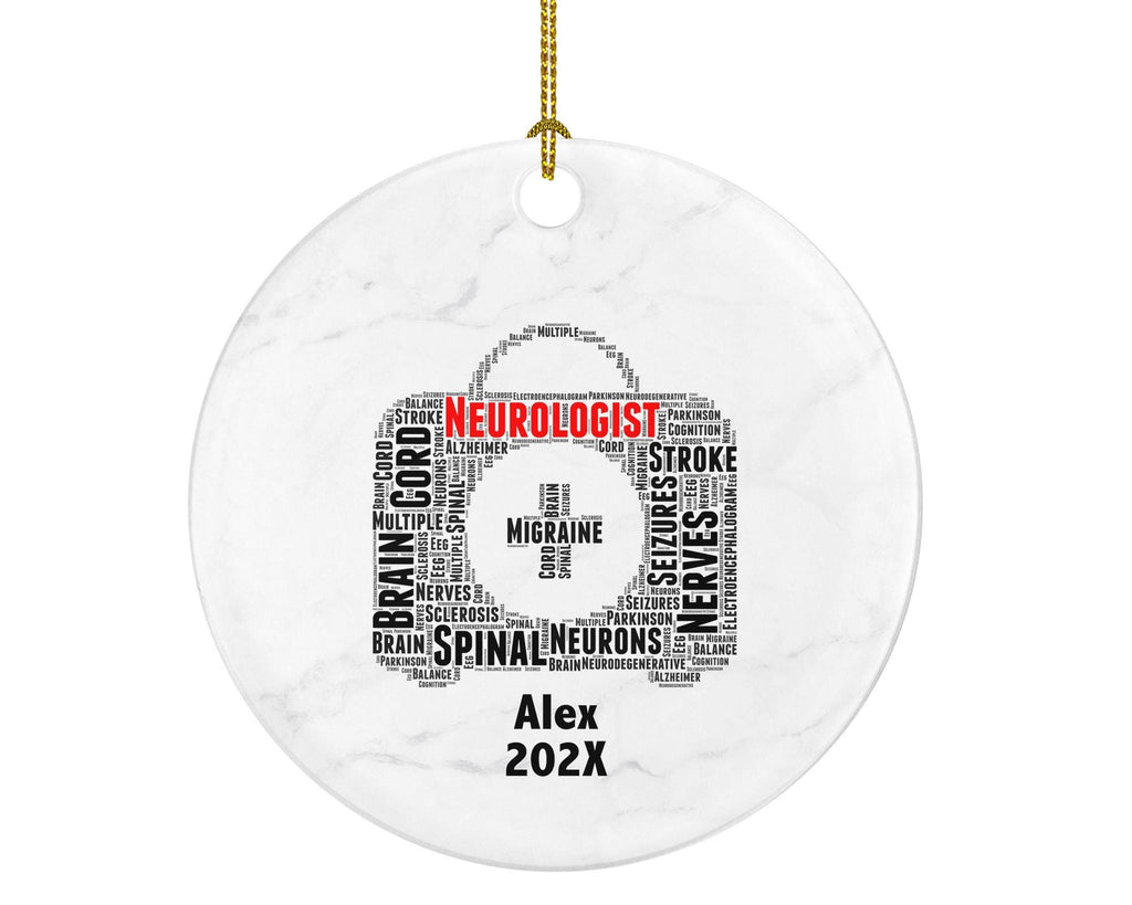 Personalized Neurologist Christmas Ornament – Custom Doctor Gift – Brain Specialist Ornament – Medical Professional Holiday Keepsake
