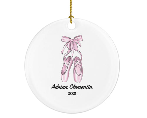 Ballerina Shoes Christmas Ornament Personalized - Gift for Dancer Ballet Dance Do Perform Gift for Ballerina