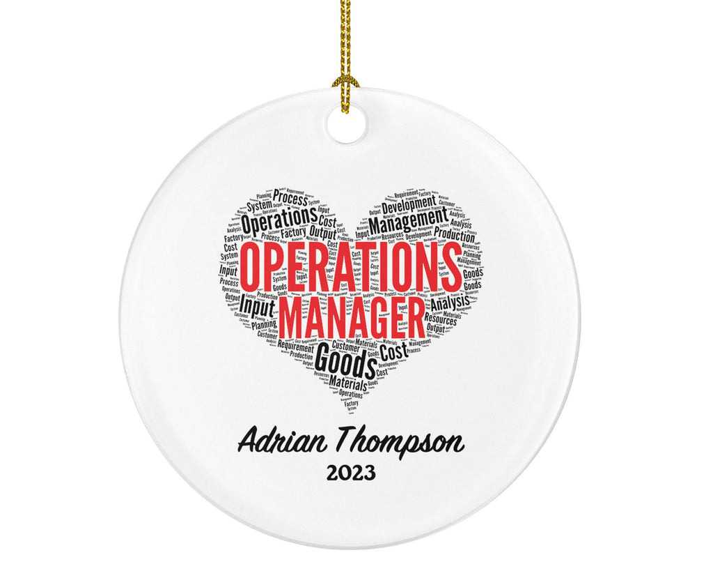 Operations Manager Christmas Ornament Personalized - Operations Management Worker Gift - Custom Name Year
