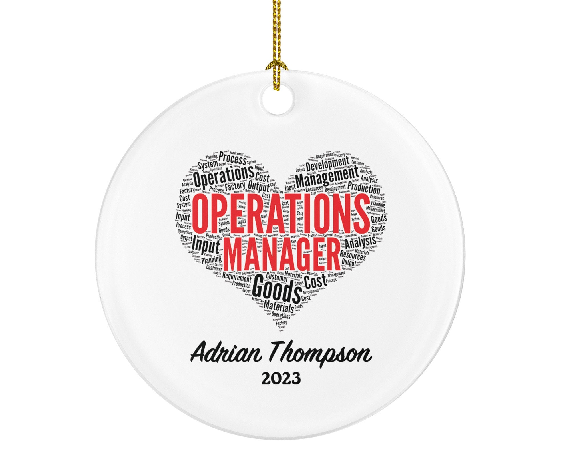 Operations Manager Christmas Ornament Personalized - Operations Management Worker Gift - Custom Name Year