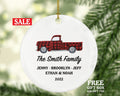 Family of 2 3 4 5 6 Christmas Ornament Personalized - Custom Gift for Family - Family Truck Farmhouse Rustic Decor Name Year