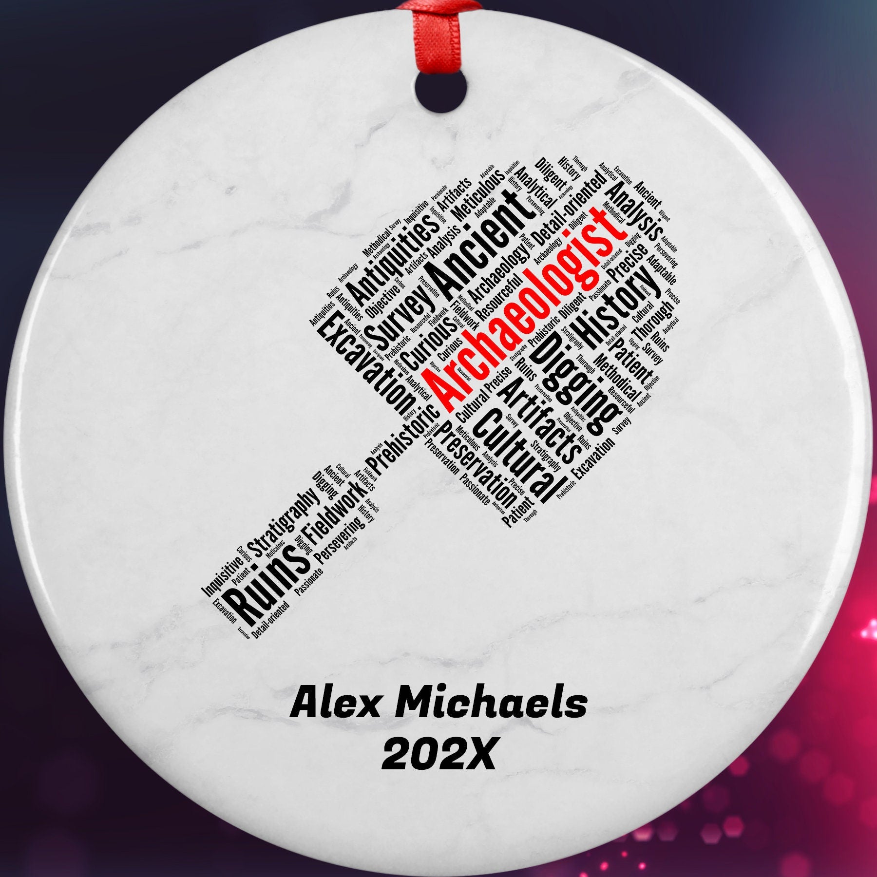 Archaeologist Personalized Christmas Ornament