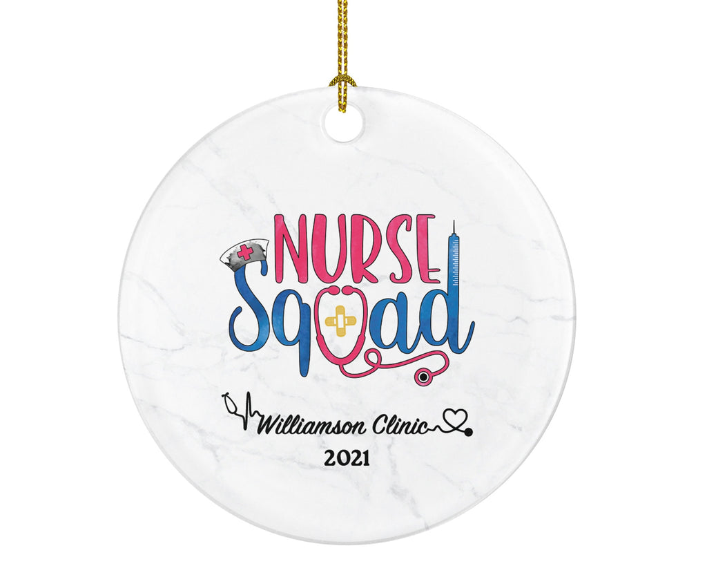Nurse Squad Christmas Ornament Personalized - Gift for a Nurse Crew Team Nursing Registered Nurse Health Worker Gift from RN Custom Medical