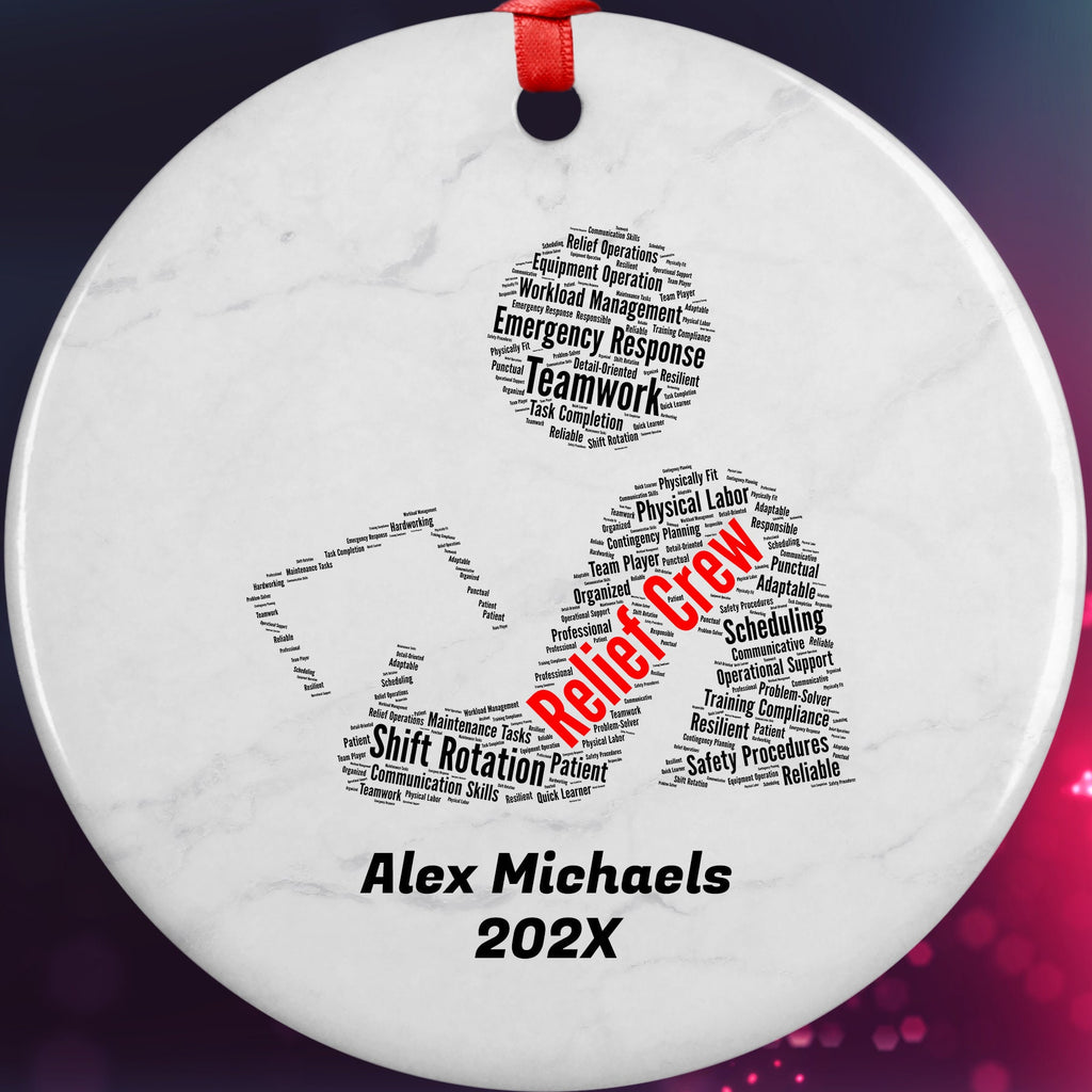 Relief Crew Personalized Christmas Ornament