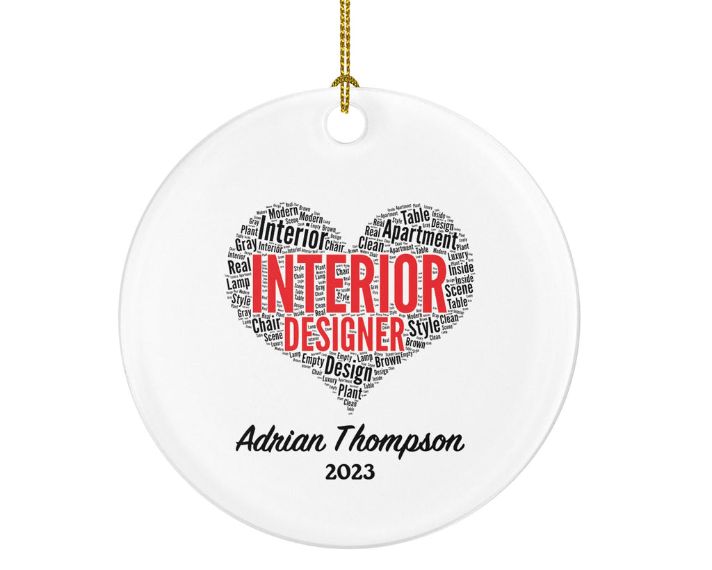 Interior Designer Christmas Ornament Personalized - Interior Design Gift with Custom Name