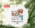 Dialysis Doctor Christmas Ornament Personalized Gift -  Urinary System Patient Physician Custom Name Year