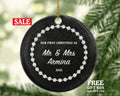 Our First Christmas as Mr & Mrs Married Couple Christmas Ornament Personalized - Newlywed Christmas Couple First Custom Gift