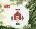 Dog with House Personalized Christmas Ornament Custom Pet Lover Owner Gift Fur Holiday Ornament Rescue
