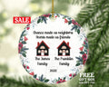 Neighbor Personalized Christmas Ornament - Chance Made us Neighbors New Home for Thanks Great Neighbor Housewarming Wedding Owner Thank You