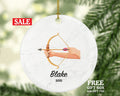 Archery Christmas Ornament Personalized - Gift for Archer - Custom Name and Year