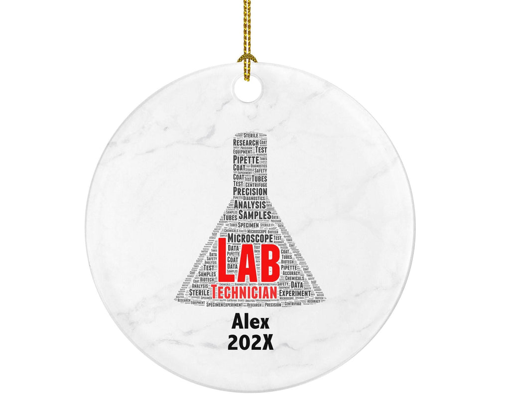 Personalized Lab Technician Christmas Ornament – Custom Science Gift – Laboratory Ornament – Medical Research Professional Keepsake