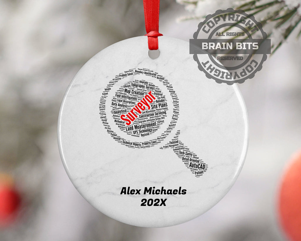Surveyor Personalized Christmas Ornament
