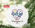 Nurse Christmas Ornament Personalized - Nursing Registered Nurse Health Worker Gift from Patient for Nurse RN Custom Medical