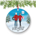 Grandma and Grandpa Ornament: Our First Christmas Together (Personalized)