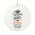 Hotter by One Degree Ornament 2025 Funny Graduation Gift Personalized Grad Cap Diploma Ceramic Keepsake