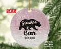 Grandpa Bear Ornament, Grandpa Bear Gift, Grandparent Pregnancy Announcement, Father's Day Gift